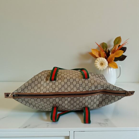 Gucci Plus Vintage GG Sherry Line Weekender Travel Tote - Picture 9 of 14